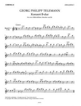 Concerto B-flat major TWV 52:B1 