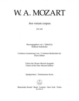 Ave verum corpus KV 618 Standard