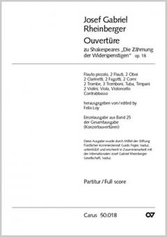 Ouverture de la Mégère apprivoisée d'après Shakespeare Standard