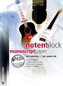 Notenblock mit Tabulatur 