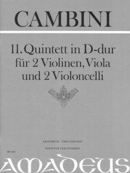 11. Quintette en ré majeur 