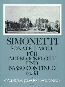 Sonate f mineur op. 3/1 