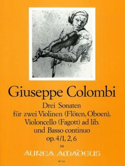 3 sonates op. 4 n° 1, 2 ,6 