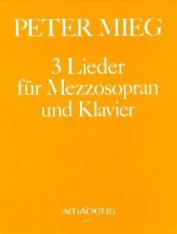 3 chansons pour mezzo-soprano et piano 