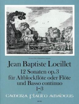 12 sonates op. 3 Vol. I : Sonates 1-3 