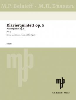 Quintette avec piano op. 5 Standard
