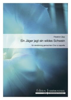 Ein Jäger jagt ein wildes Schwein 