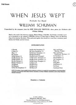 When Jesus Wept 