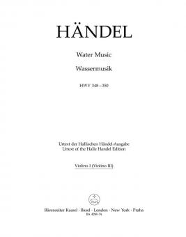 Water Music (Musique sur l'eau) HWV 348-350 