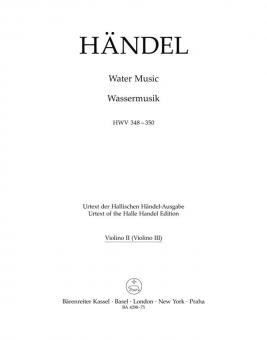 Water Music (Musique sur l'eau) HWV 348-350 