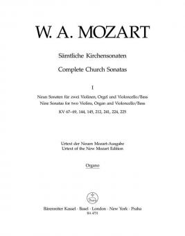 L'intégrale des sonates d'église, cahier 1 