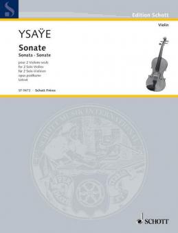 Sonate pour 2 violons seuls op. posth. Standard