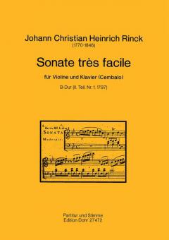 Sonate tres facile für Violine und Klavier (Cembalo) 