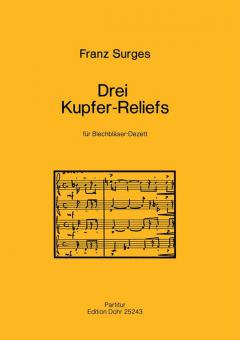 Drei Kupfer-Reliefs für Blechbläser-Dezett 
