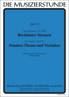 Célèbre menuet - thème de sonate et variations 