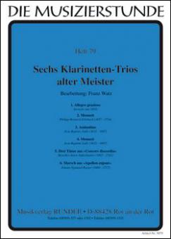 6 trios pour clarinette de maîtres anciens 