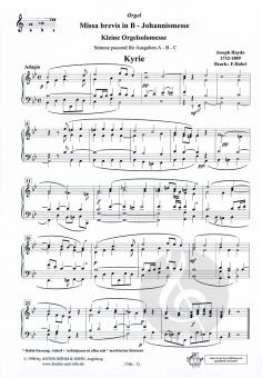 Missa brevis B flat major 