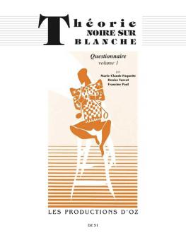Theorie noire sur blanche, questionnaire Vol. 1 