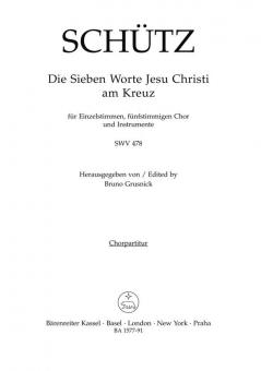 Les sept paroles du Jésu Christ en croix SWV 478 Standard