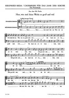 Psalmen 40, 92, 100, 103 und 104 