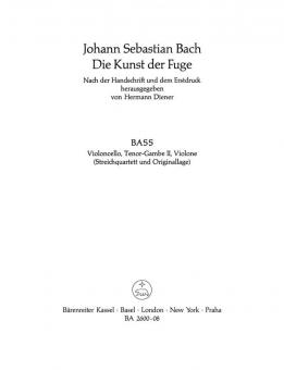 L'art de la fugue BWV 1080 Standard