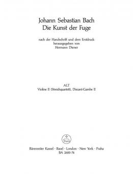 L'art de la fugue BWV 1080 Standard