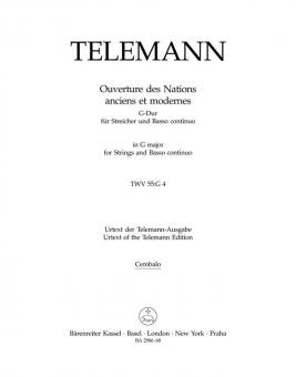 Ouverture des Nations anciens et modernes en sol majeur TWV 55:G4 