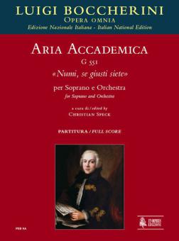 Aria accademica Numi, se giusti siete G551 
