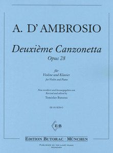 Deuxieme Canzonetta op. 28 