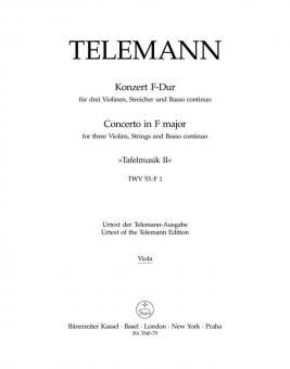Concerto en fa majeur TWV 53:F1 