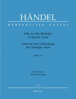 Ode pour l'anniversaire de la reine Anne HWV 74 Standard