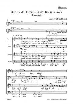 Ode pour l'anniversaire de la reine Anne HWV 74 Standard