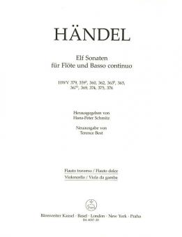 11 Sonaten für Flöte und Basso continuo 