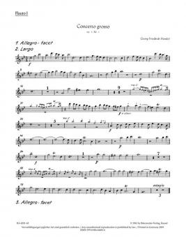Concerto grosso en si bémol majeur op. 44929 HWV 312 