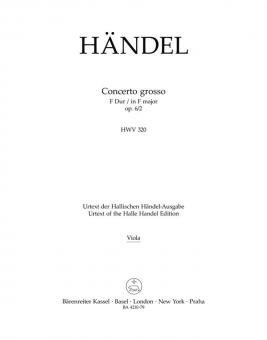 Concerto grosso en fa majeur op. 44963 HWV 320 