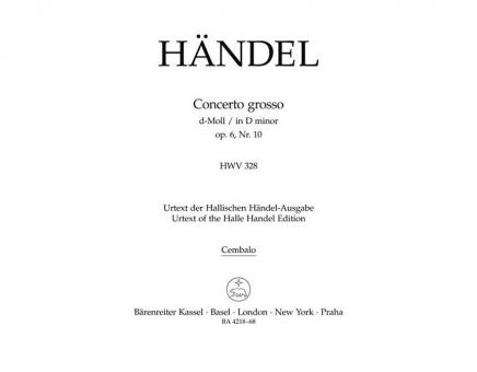 Concerto grosso en ré mineur op. 45205 HWV 328 