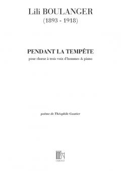 Pendant La Tempete pour Choeur a Trois Voix d'Hom 