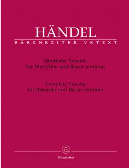 Sonates complètes pour flûte à bec et basse continue Standard