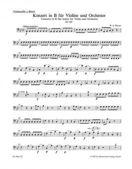 Concerto No. 1 en si bémol majeur KV 207 