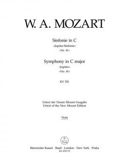 Symphonie No. 41 en ut majeur KV 551 