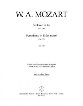 Symphonie No. 19 en mi bémol majeur KV 312 