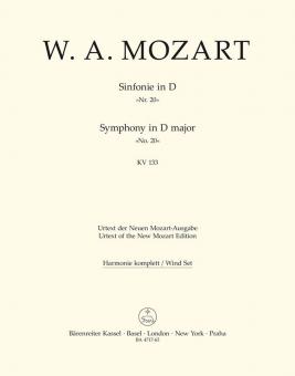 Symphonie No. 20 en ré majeur KV 133 