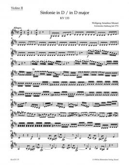 Symphonie No. 20 en ré majeur KV 133 