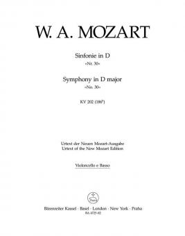 Symphonie No. 30 en ré majeur KV 202 (186b) 