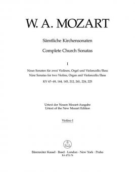 L'intégrale des sonates d'église, cahier 1 