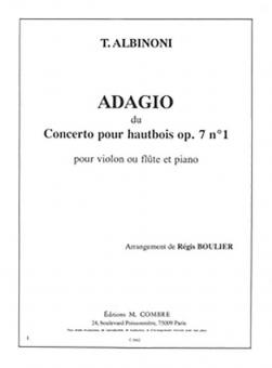 Adagio du concerto Op. 7 no1 pour hautbois 