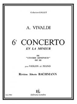 Concerto no6 en la min. Op. 3 Estro Armonico 