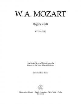 Regina coeli KV 276 (321b) 