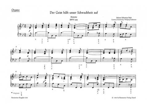 Der Geist hilft unser Schwachheit auf BWV 226 