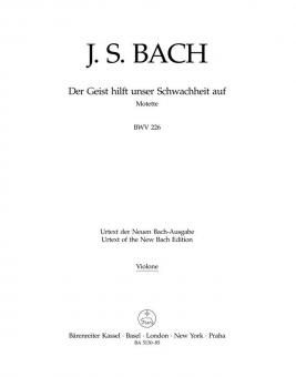 Der Geist hilft unser Schwachheit auf BWV 226 